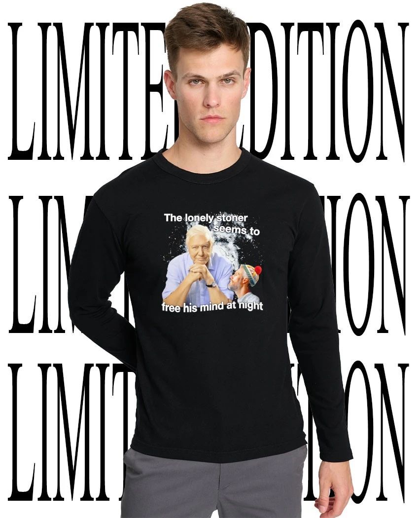 Kid Cudi David Attenborough the lonely stoner seems to free his mind at night collage shirt