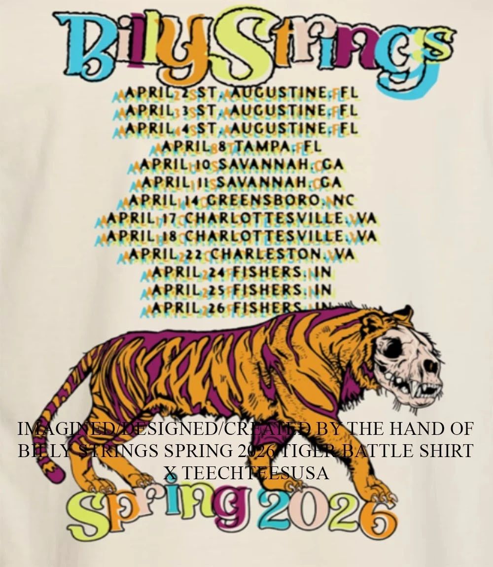 Billy Strings Spring 2026 Tiger Battle shirt