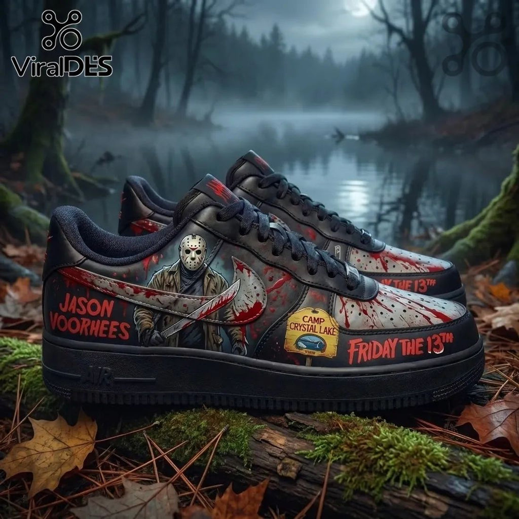 Jason Voorhees Horror Movie Custom Air Force 1 Shoes