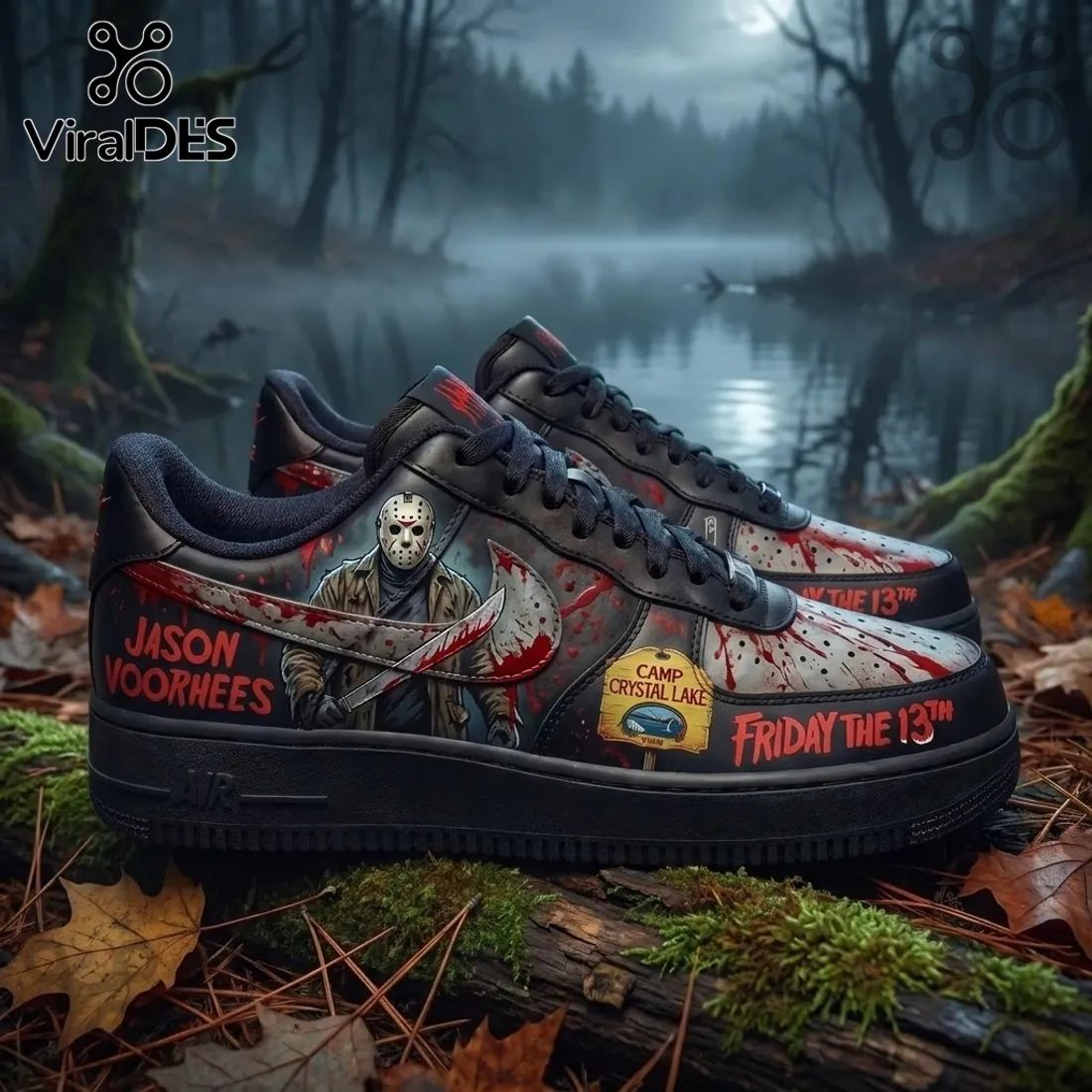 Jason Voorhees Horror Movie Custom Air Force 1 Shoes