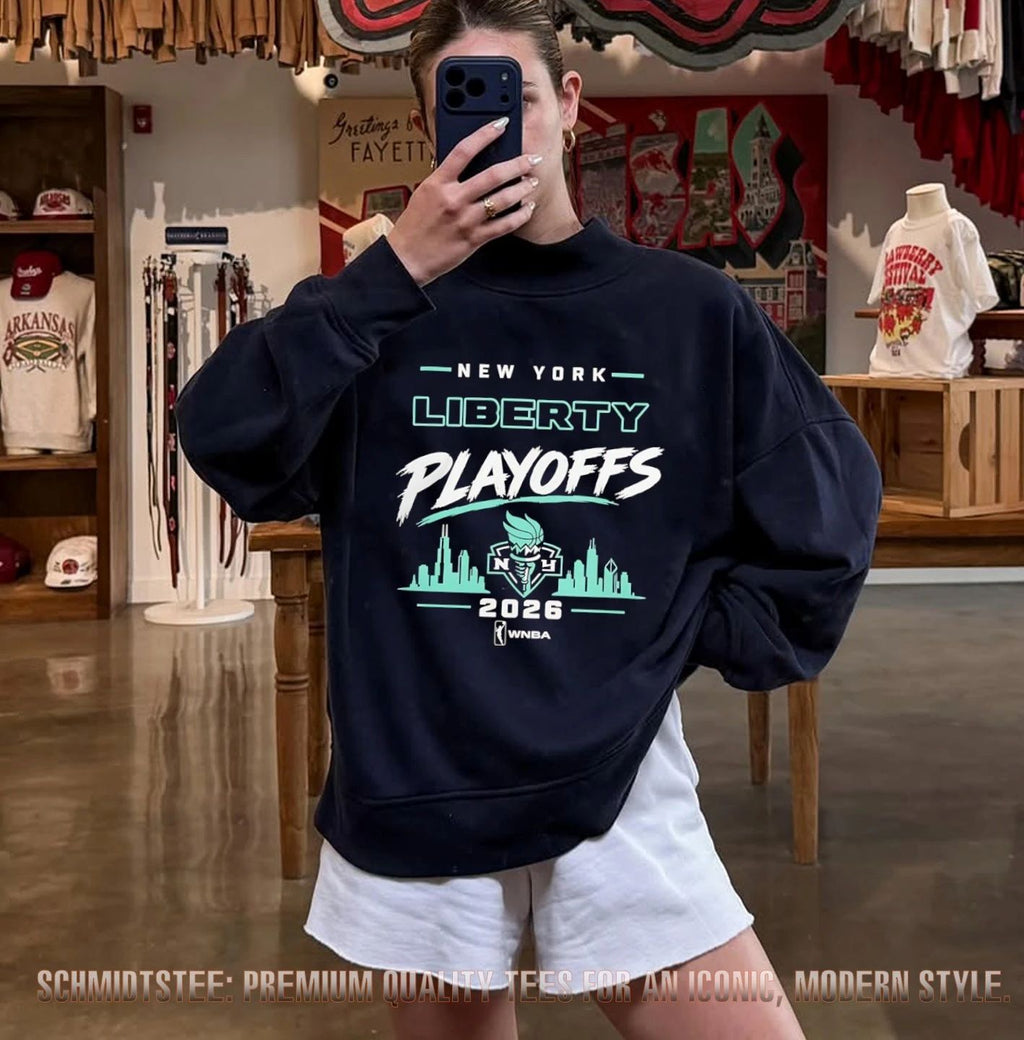 New York Liberty 2026 WNBA Playoffs city skyline shirt