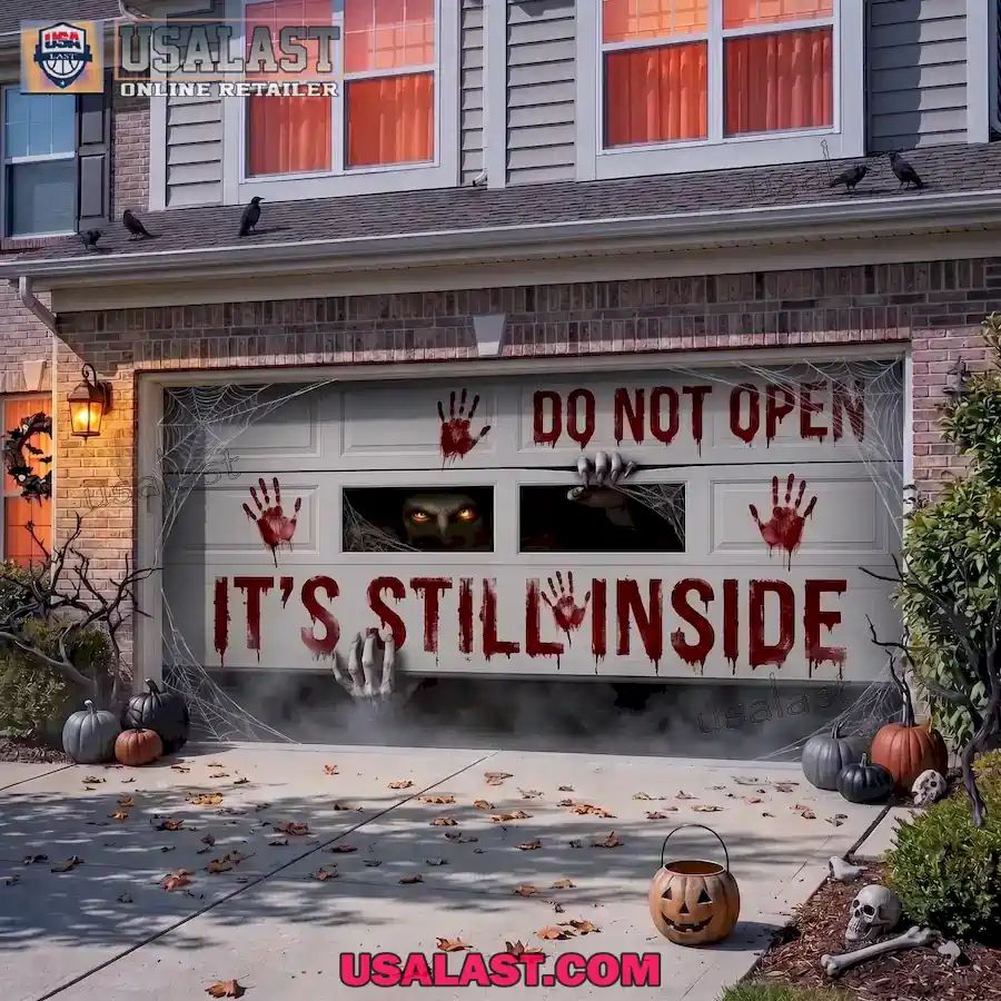 Still Inside Halloween Garage Door Banner