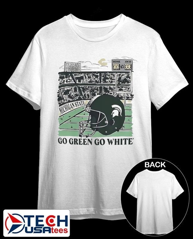 Michigan State Spartans Hometown Stadium go green go white helmet shirt
