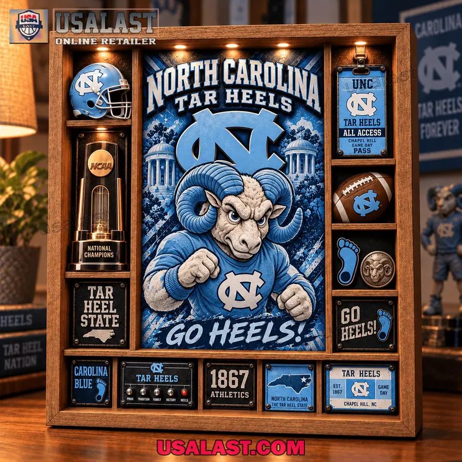 North Carolina Tar Heels Custom Frame Light Box