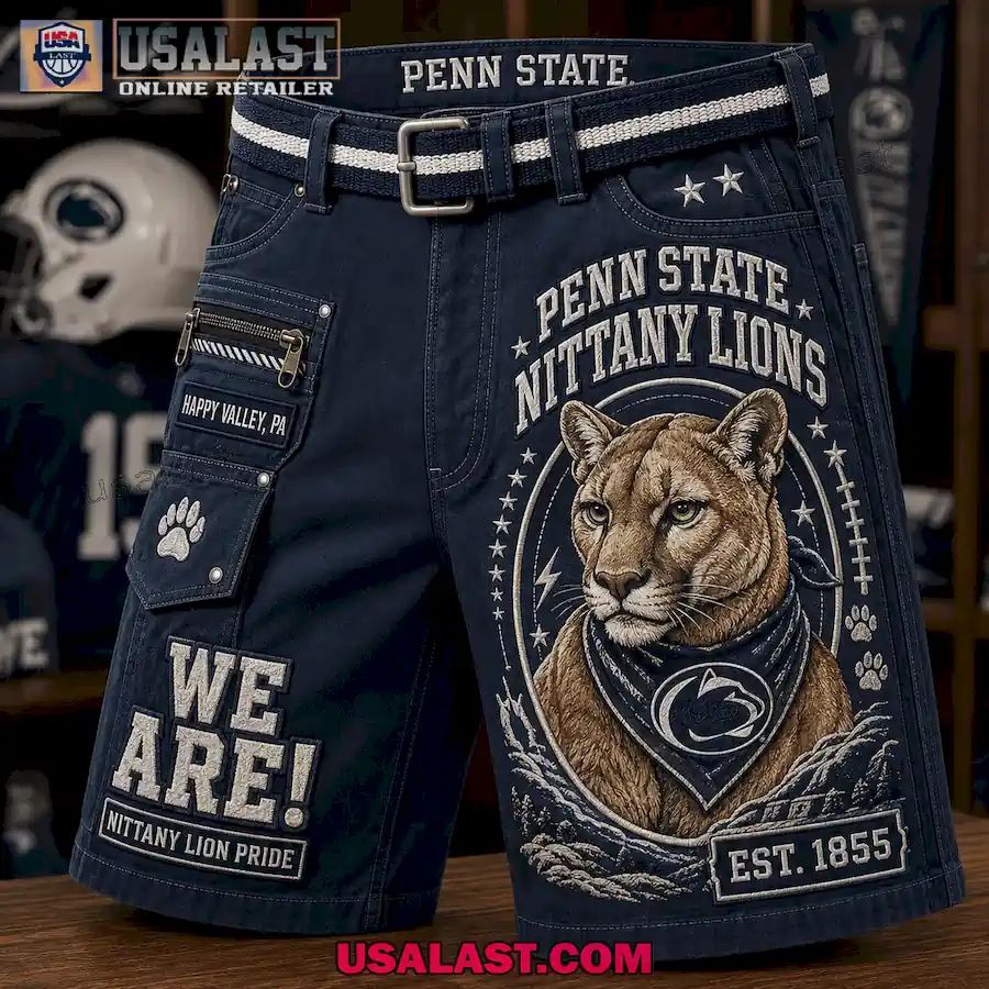 Penn State Nittany Lions Vintage Graphic Men Cargo Short