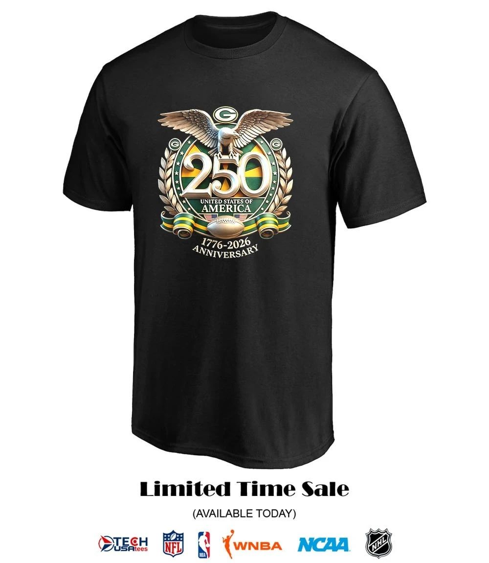 Green Bay Packers 250 years of Freedom 1776-2026 United States of America logo shirt