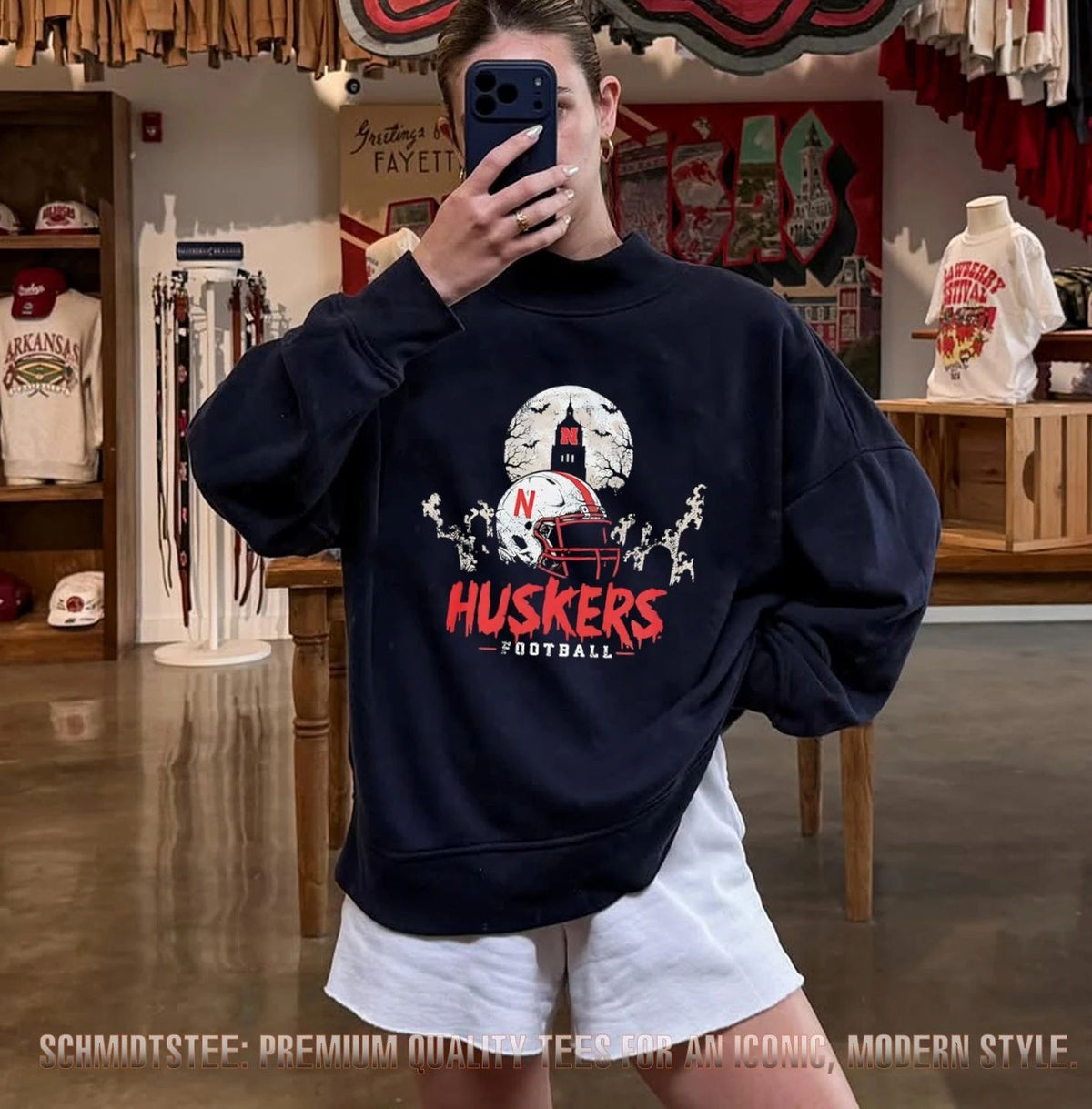 Nebraska Cornhuskers Field of Fear 2026 helmet Halloween shirt