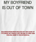Drew Barrymore wearing my boyfriend is in town shirt