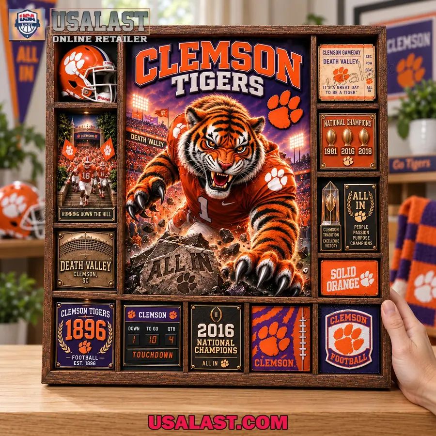 Clemson Tigers Custom Frame Light Box