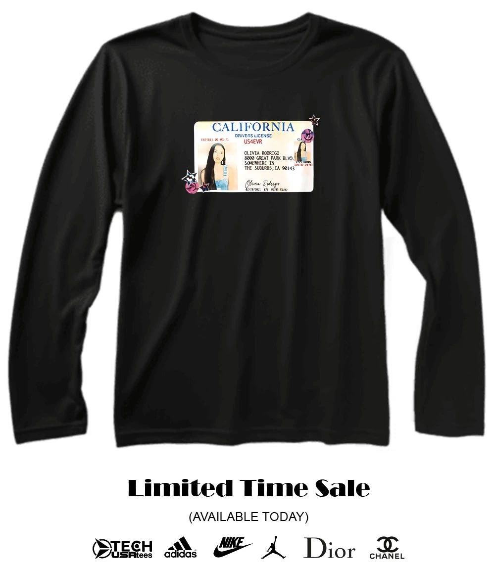 Olivia Rodrigo Drivers License card shirt