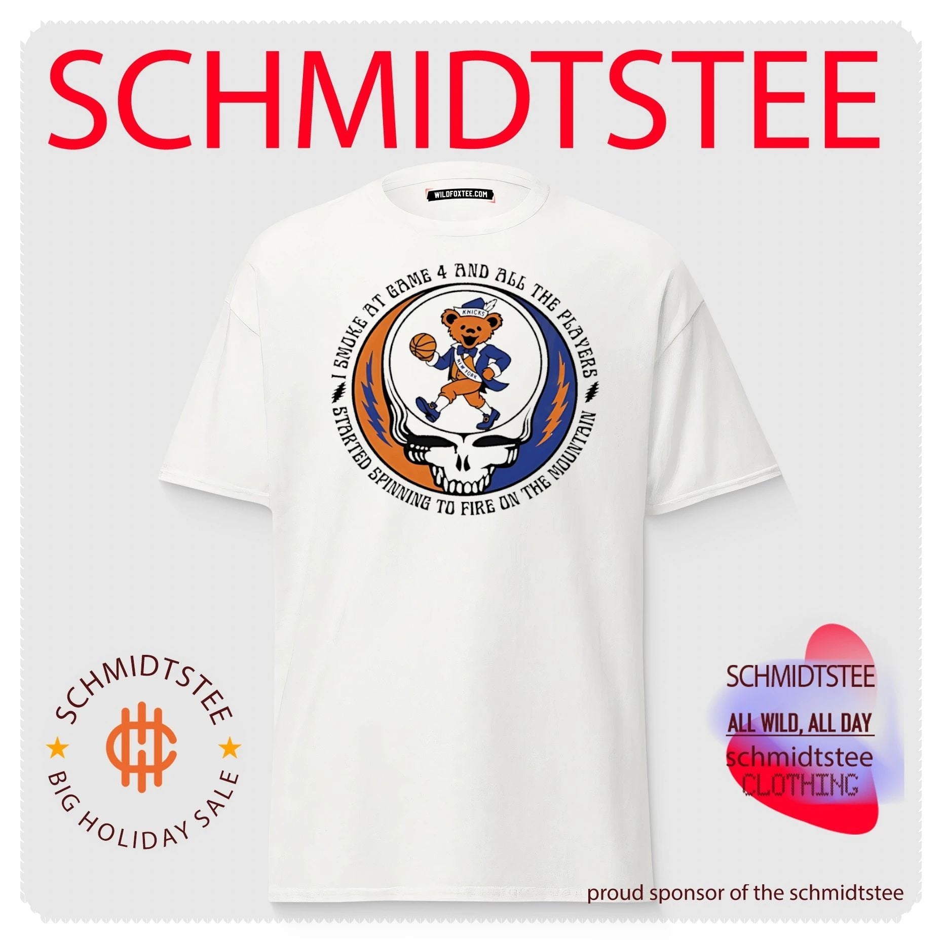 New York Knicks Grateful Dead’s skull and mascot shirt