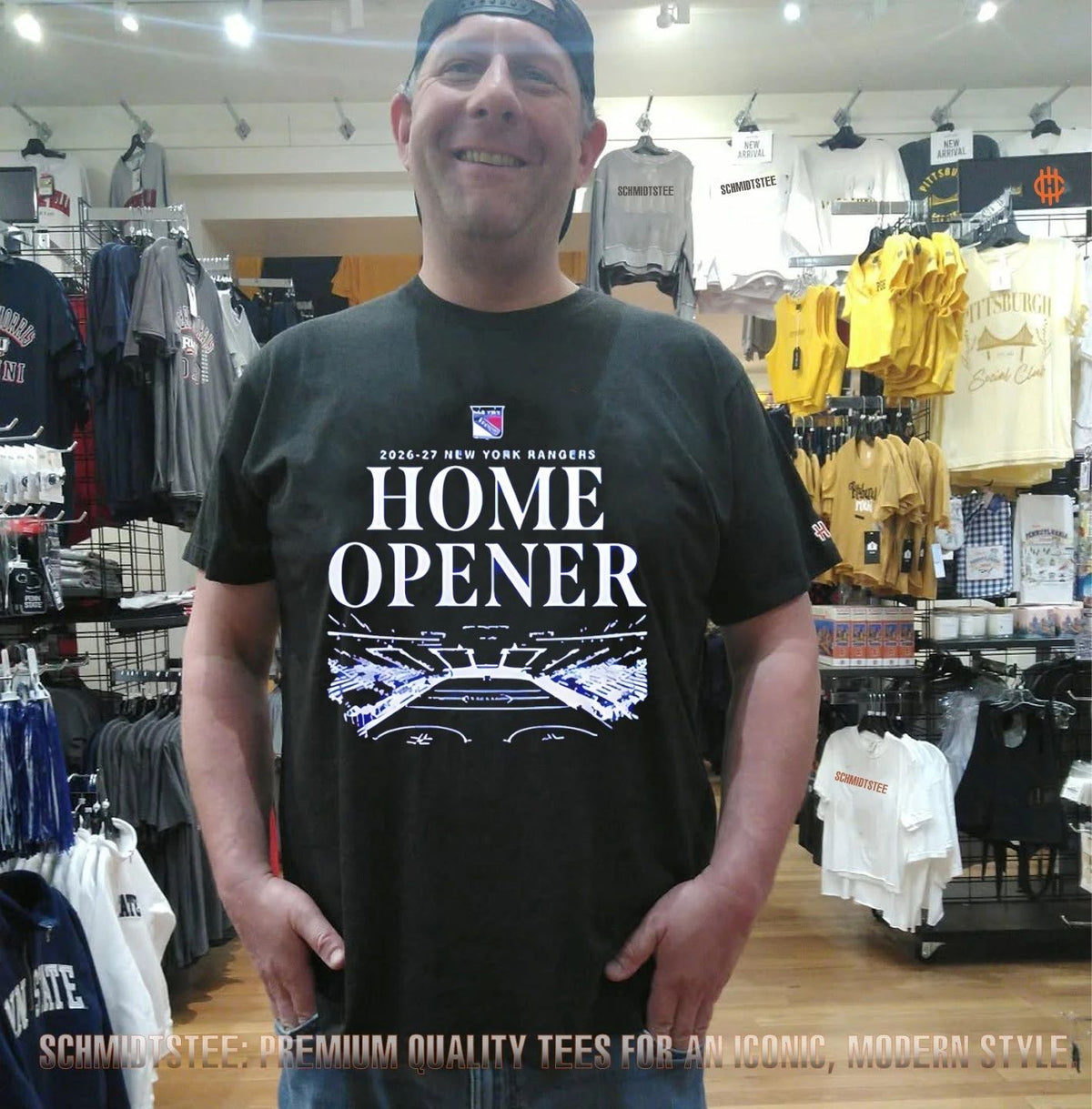 New York Rangers 2026-27 Home Opener stadium graphic shirt