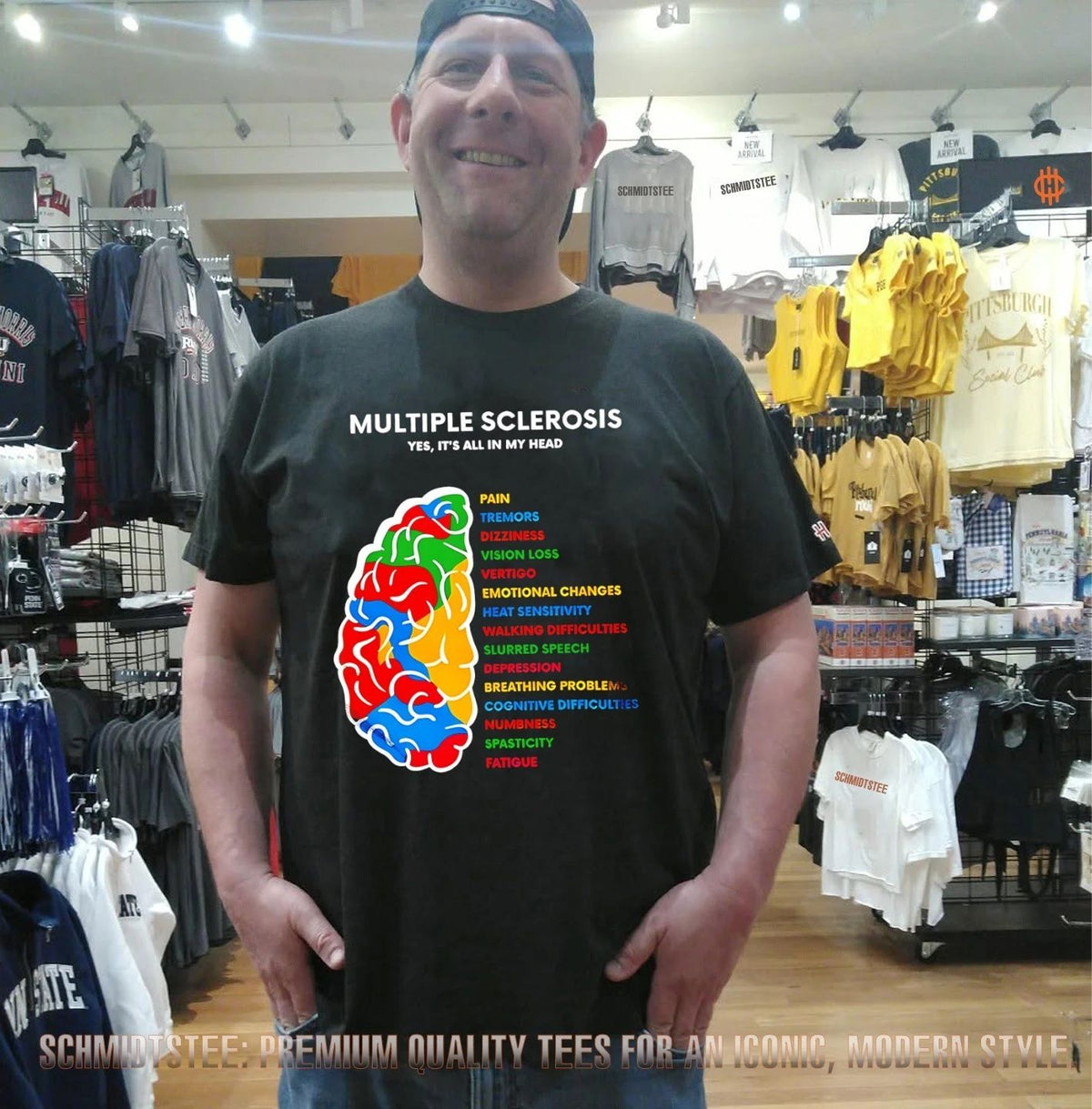 Multiple Sclerosis Yes It’s All in My Head Awareness shirt