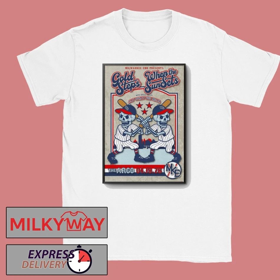 Gold Steps And When The Sun Sets In Whitefish Bay WI On Apr 19 2026 Tour Poster shirt