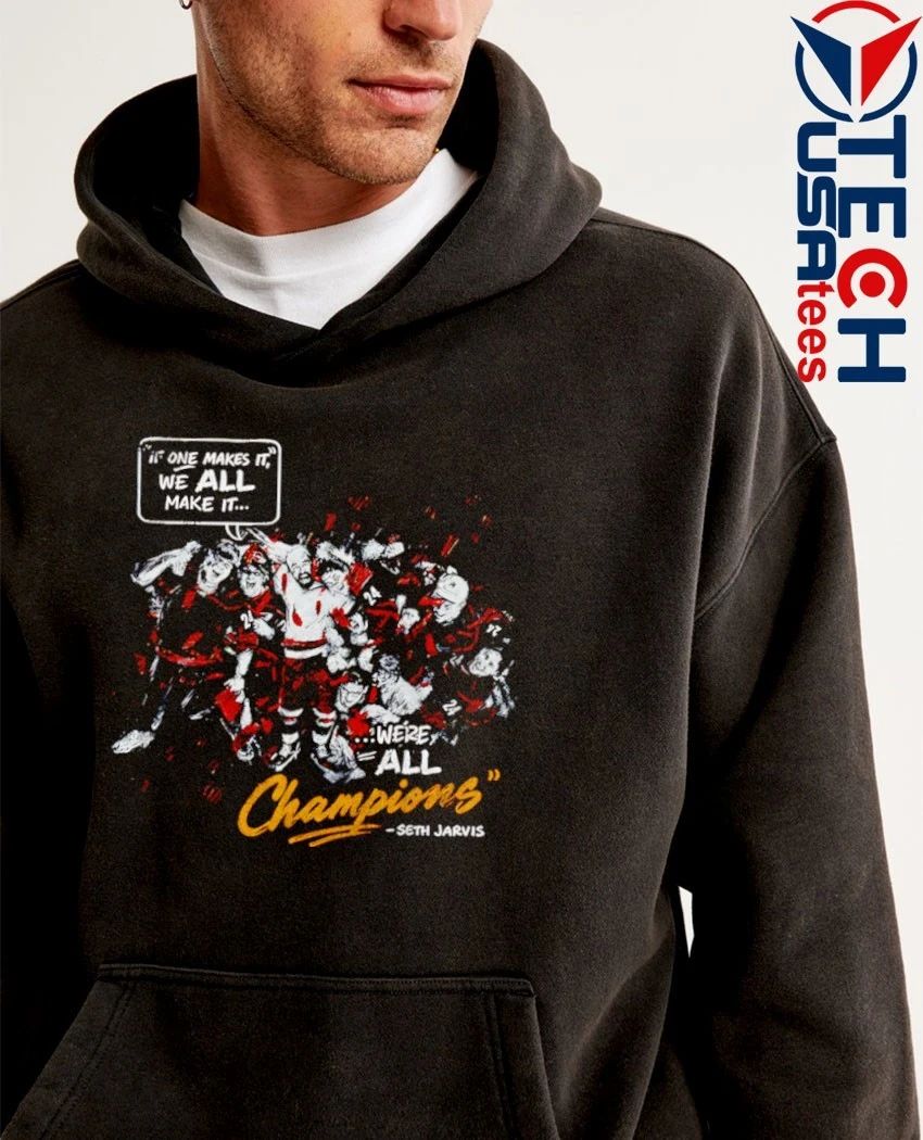 Seth Jarvis Carolina Hurricanes Hockey We’re All Champions 2026 shirt