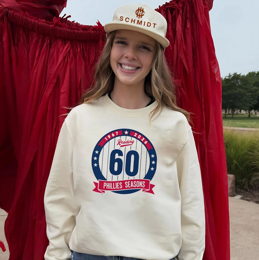 Philadelphia Phillies Reading Fightin Phils 60 Seasons Anniversary 1967–2026 Shirt