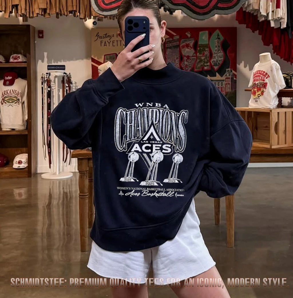Las Vegas Aces WNBA Champions 2022 2023 2025 Trophies shirt