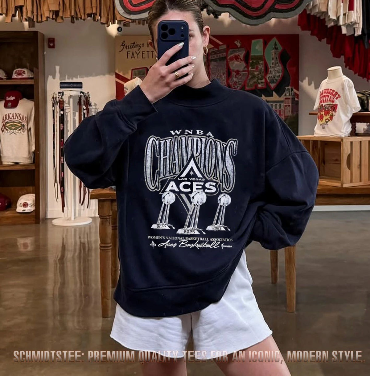 Las Vegas Aces WNBA Champions 2022 2023 2025 Trophies shirt