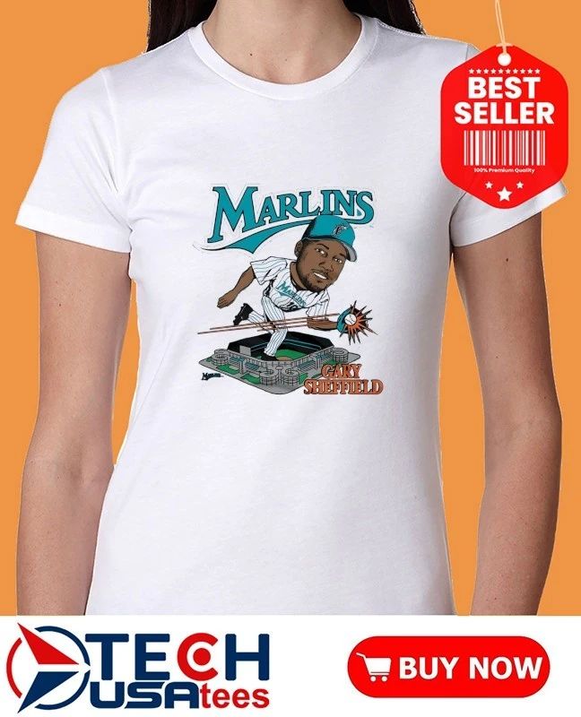 Florida Marlins Gary Sheffield Sun Life Stadium caricature shirt