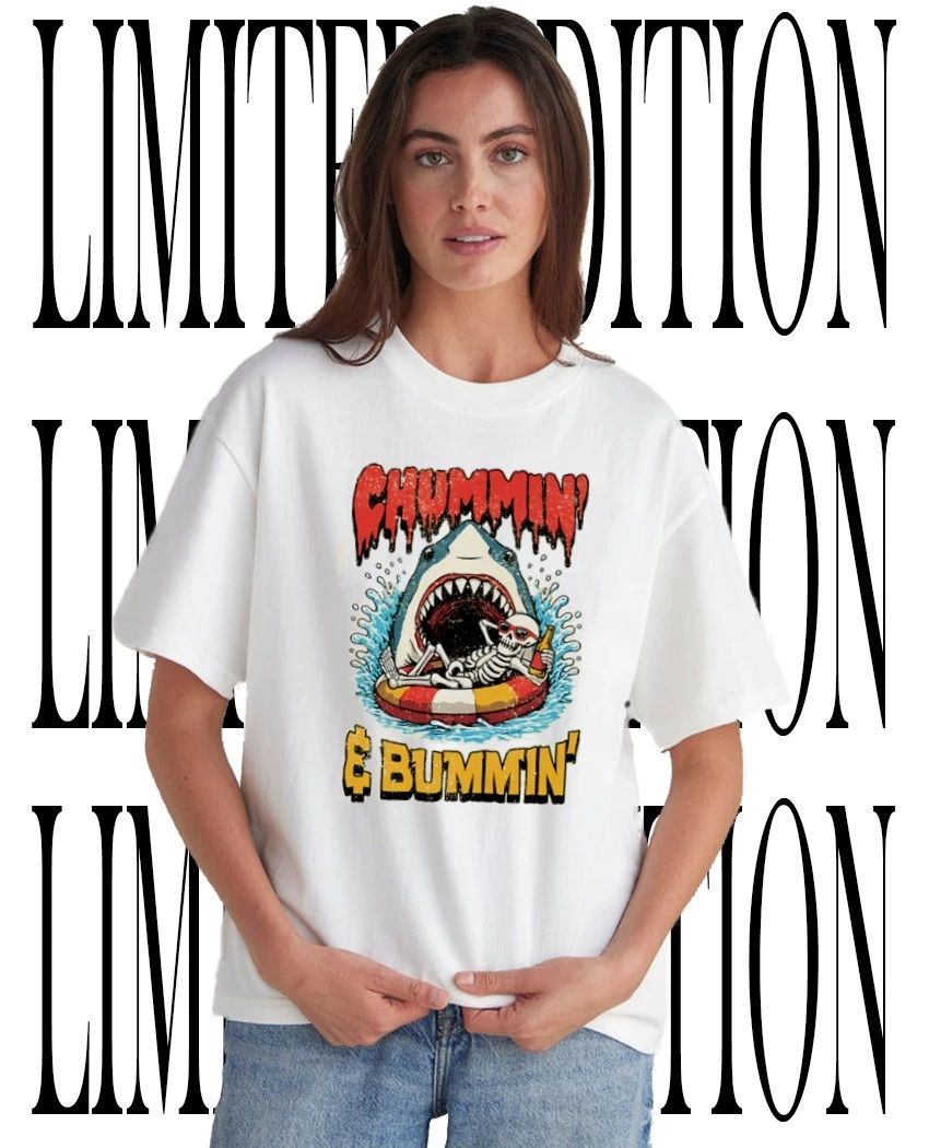 Shark Skeleton Chummin Bummin shirt