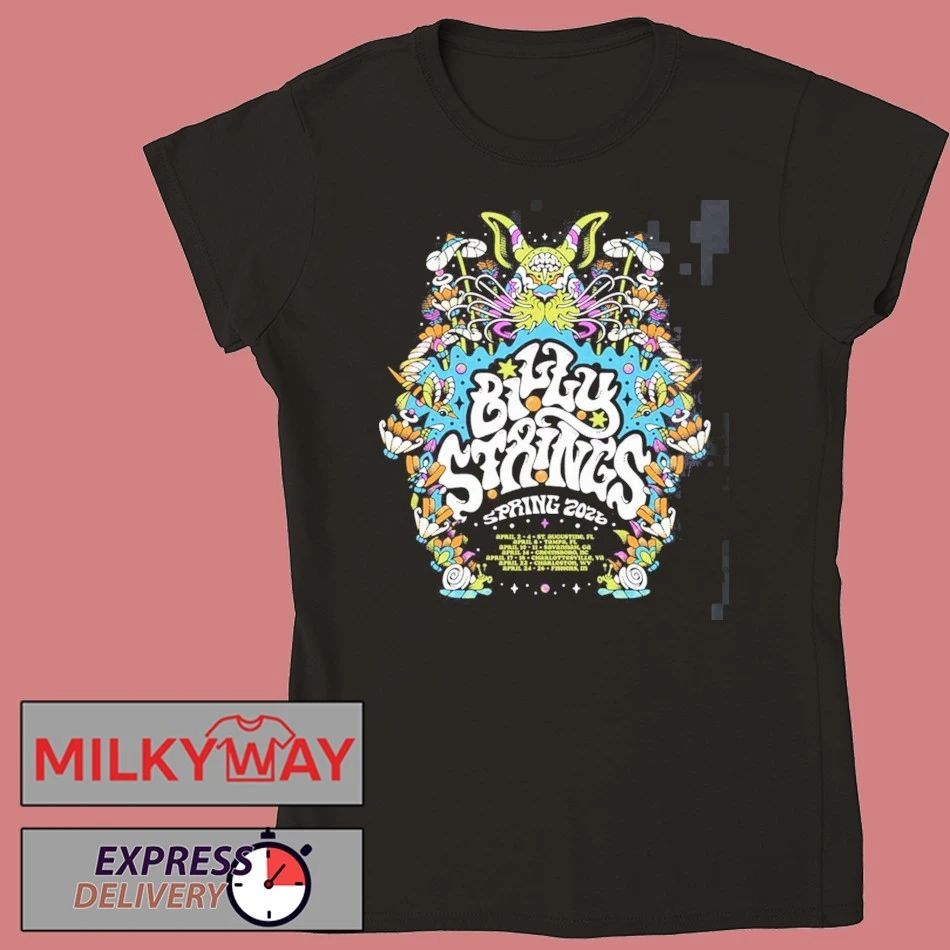 Billy Strings Spring 2026 Tour All Dates Poster Art By Tiffany Chin T-Shirt