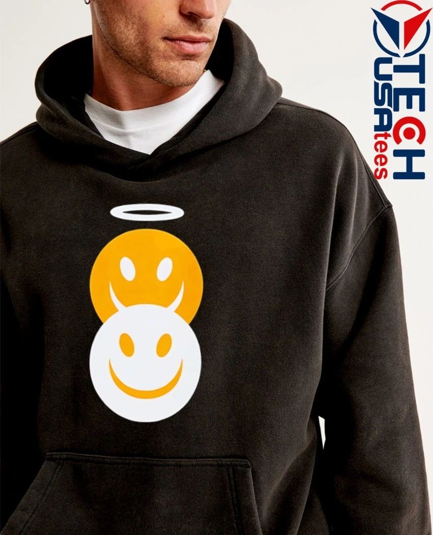 Angel and devil smiley shirt