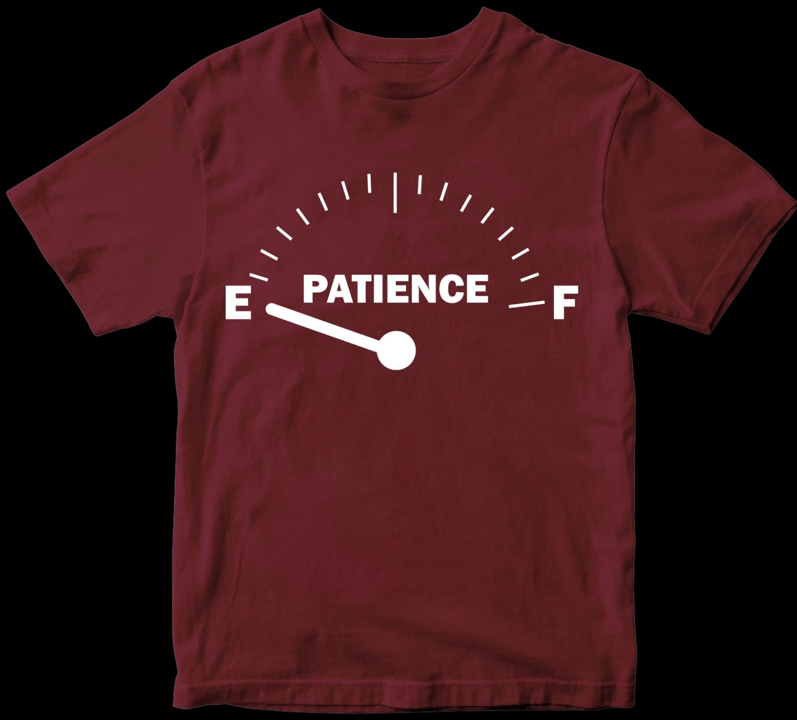 Patience Empty T-shirt Funny Rude Offensive Sarcastic Joke Novelty Gifts Top