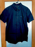 New RVCA Sport Designer Street Style Button Font Short Sleeve Shirt Size M