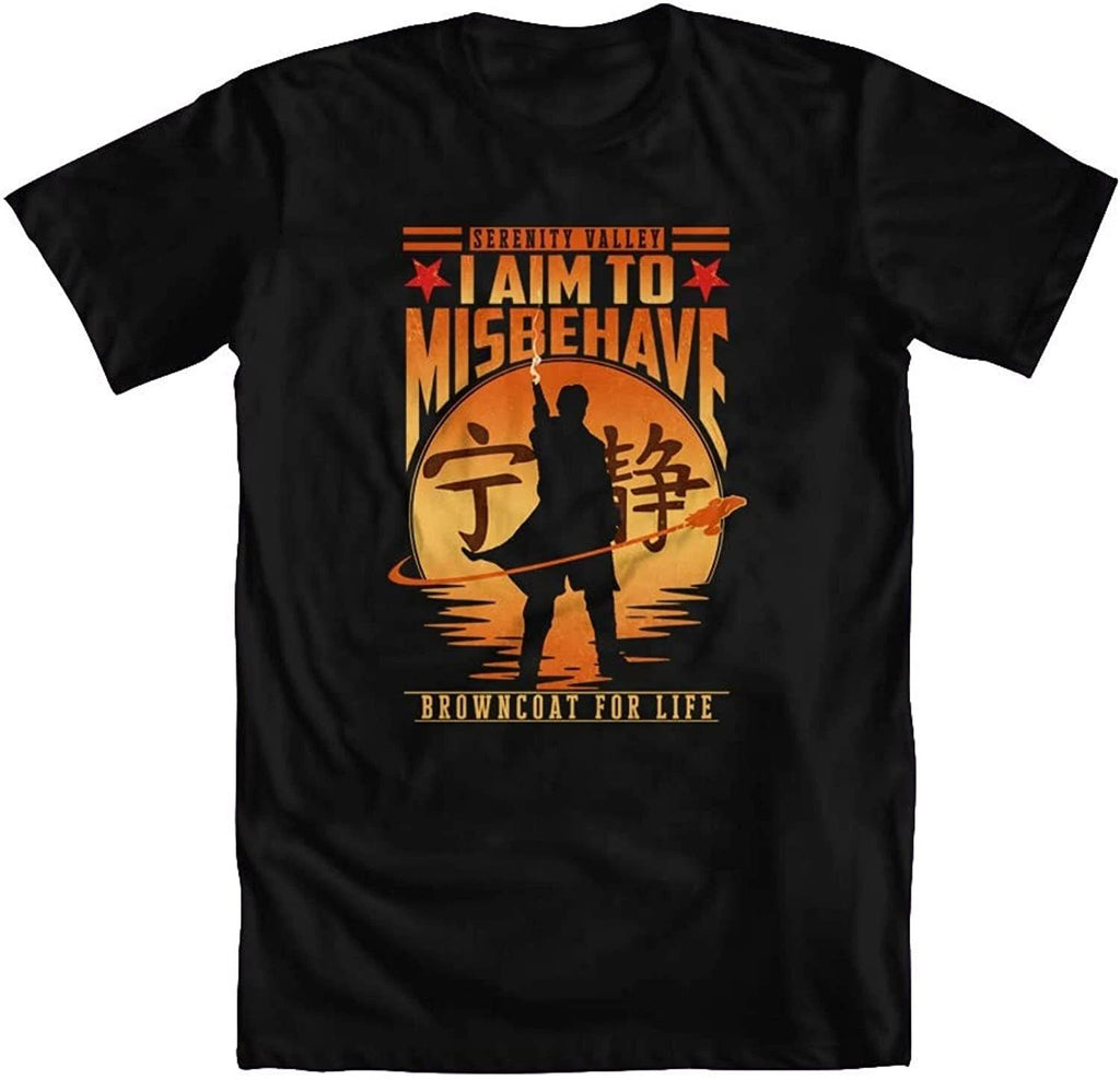 Serenity I Aim To Misbehave Browncoat For Life Funny Unisex T-Shirt