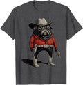 Cowboy Pug Dog Funny Western Outfit Red Pug Cowboy Meme T-Shirt
