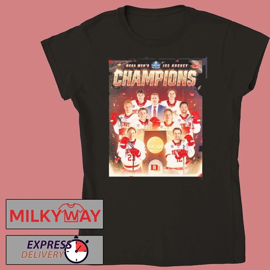 Denver Pioneers Defeating Wisconsin 2-1 Become 2026 NCAA Men’s Ice Hockey Champions T-Shirt