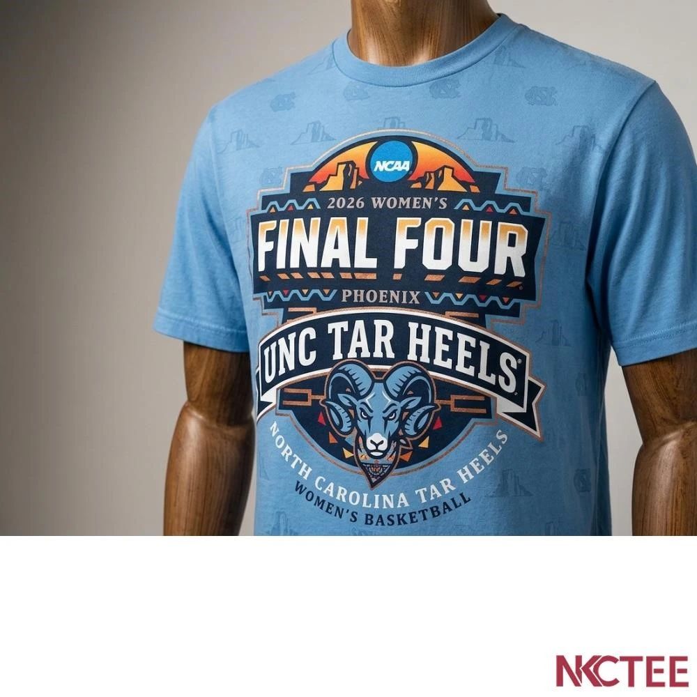 NKCtees 2026 NCAA women’s basketball final four North Carolina Tar Heels shirt