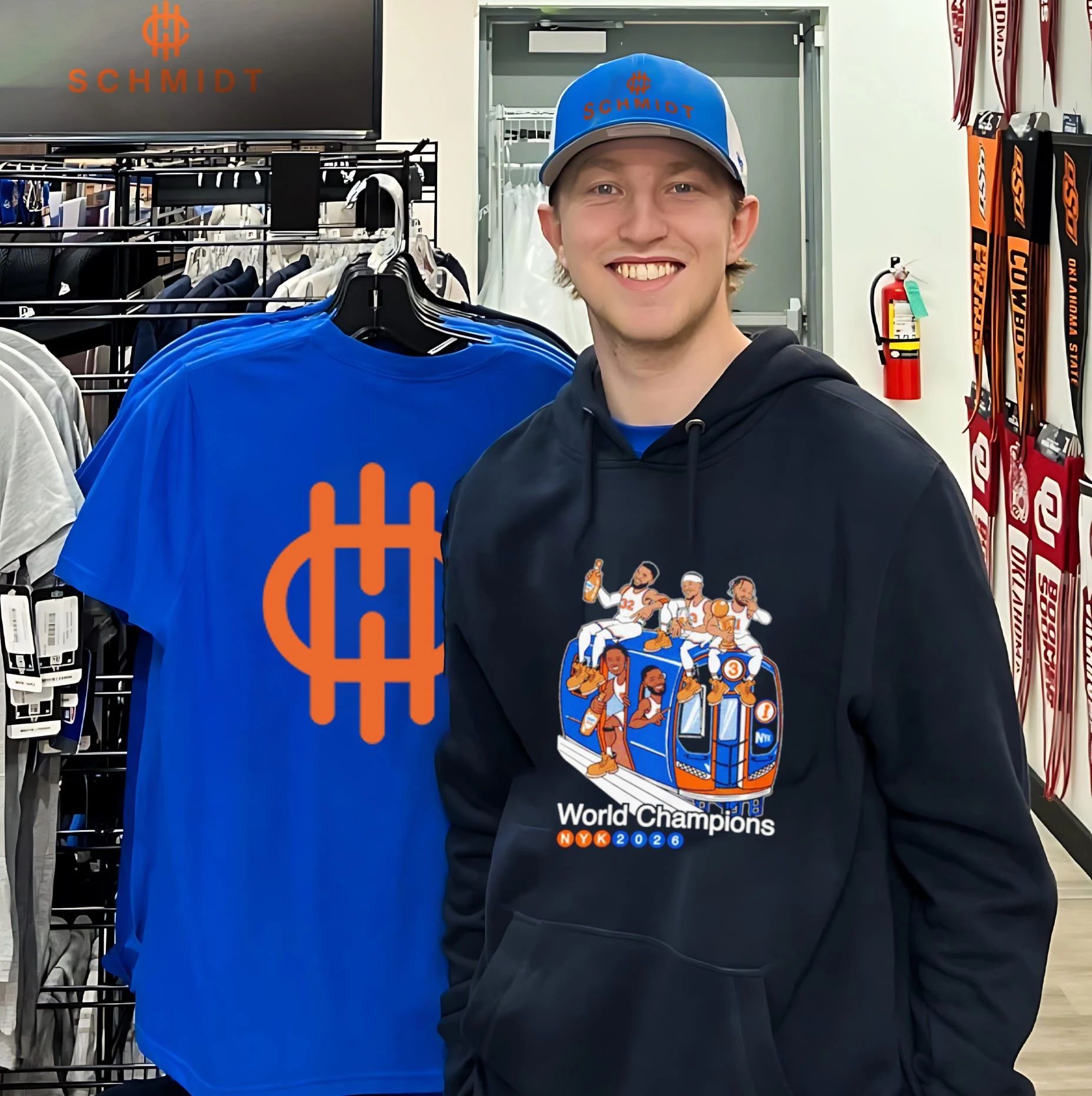 New York Knicks World Champions 2026 NYK train caricature shirt
