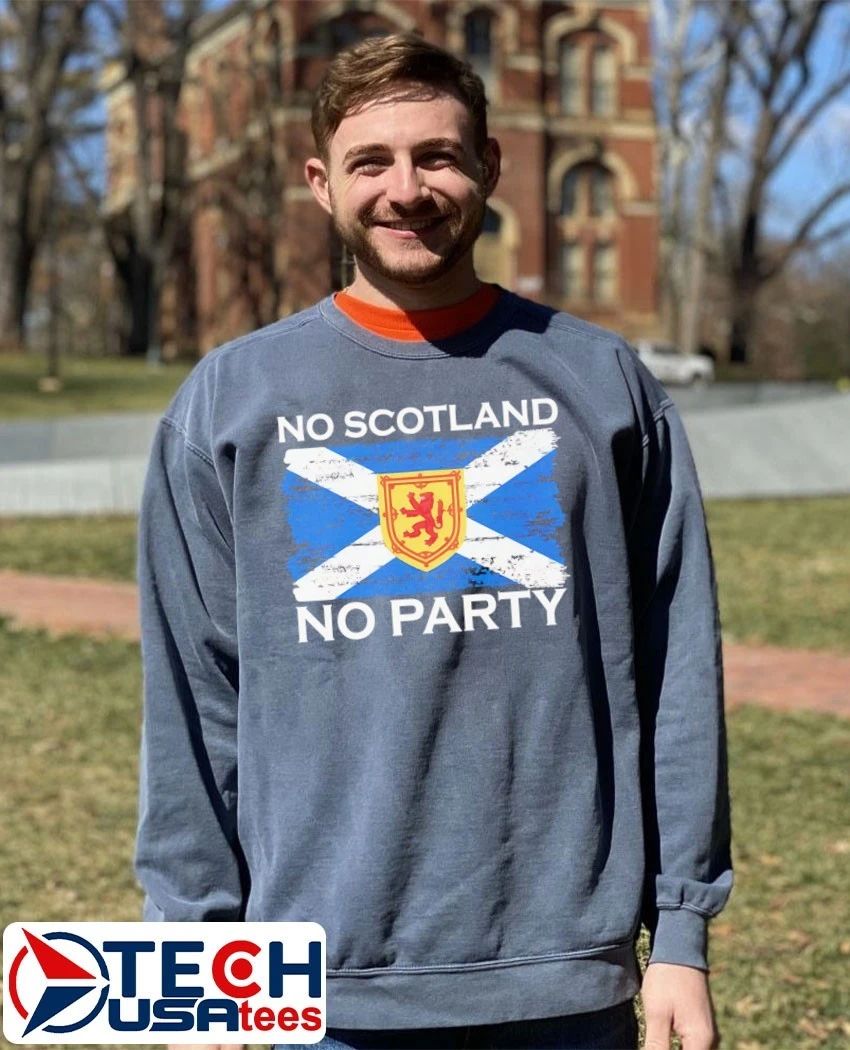 No Scotland no party flag shirt