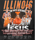 Illinois Fighting Illini in my veins Jesus in my heart signatures shirt
