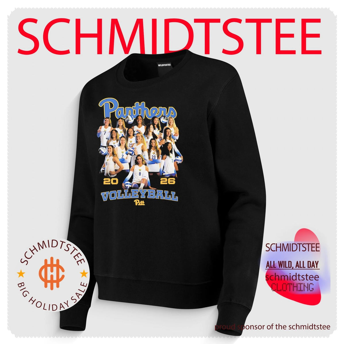 Pitt Panthers Women’s Volleyball 2026 team collage shirt