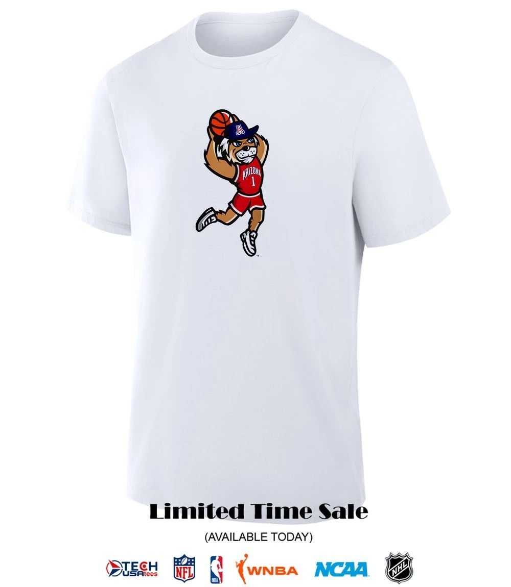 Arizona Wildcats Dunking Wilbur mascot shirt