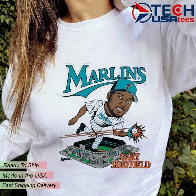 Florida Marlins Gary Sheffield Sun Life Stadium caricature shirt