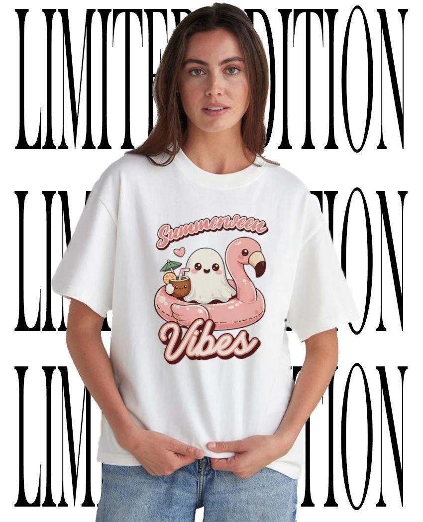 Summermenween Vibes Ghost Flamingo shirt