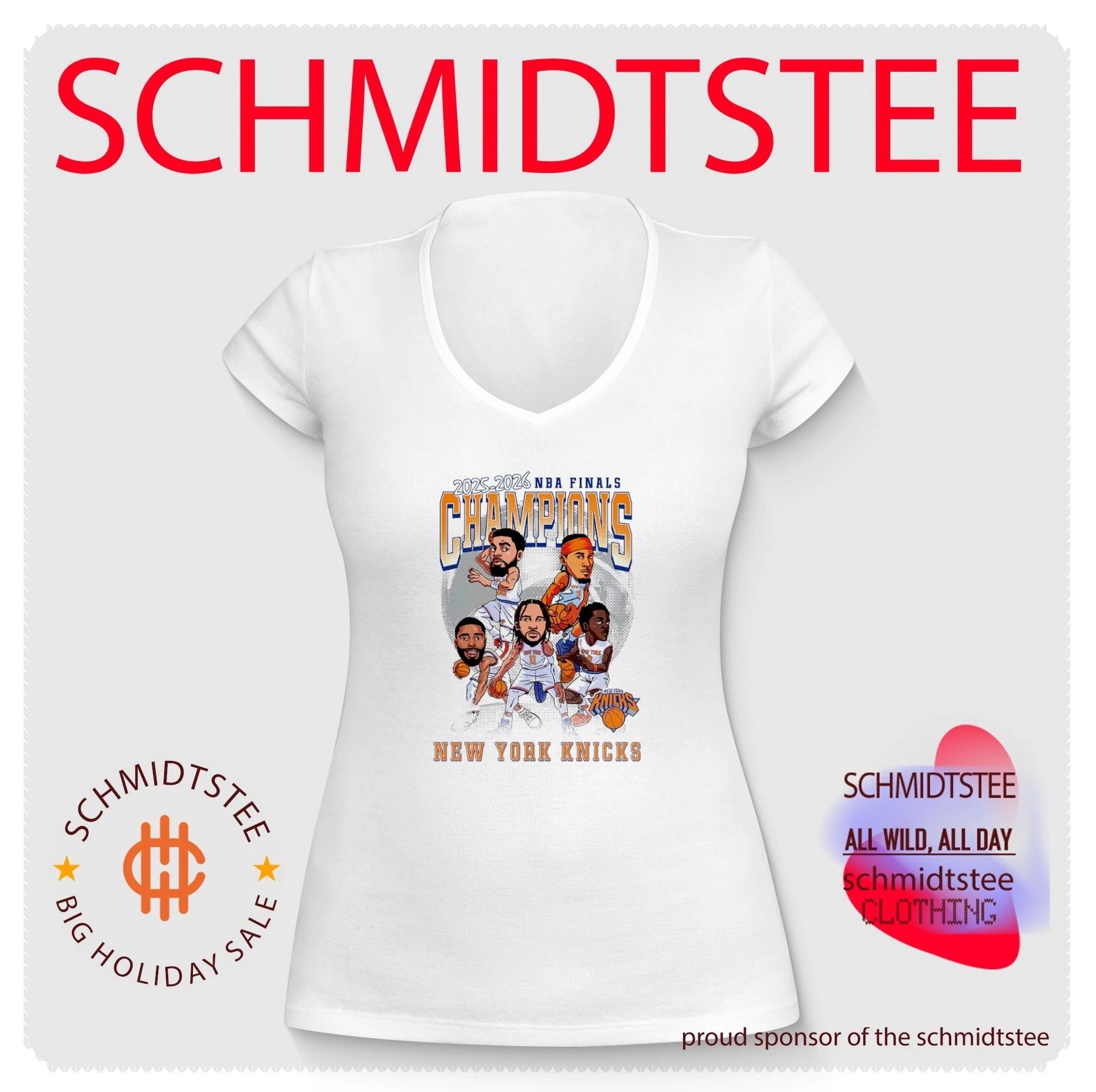 New York Knicks 2026 NBA Finals Champions Caricature shirt