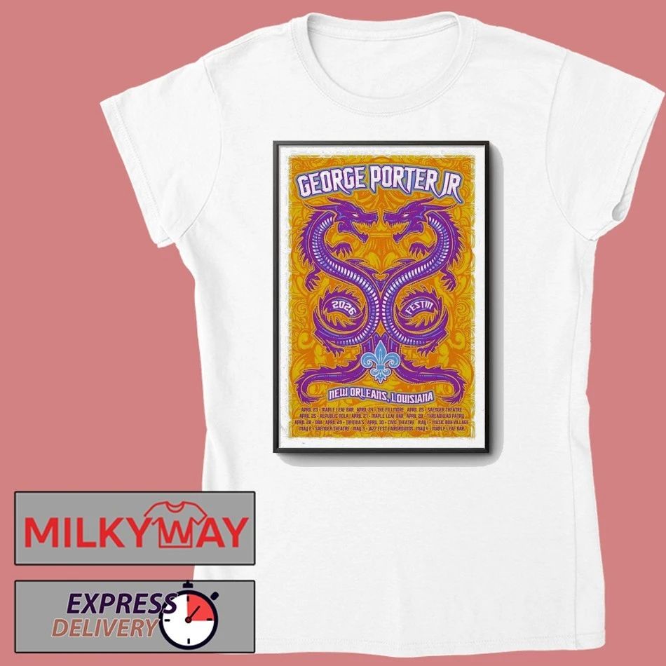George Porter JR. 2026 Jazz Fest in New Orleans LA Poster shirt