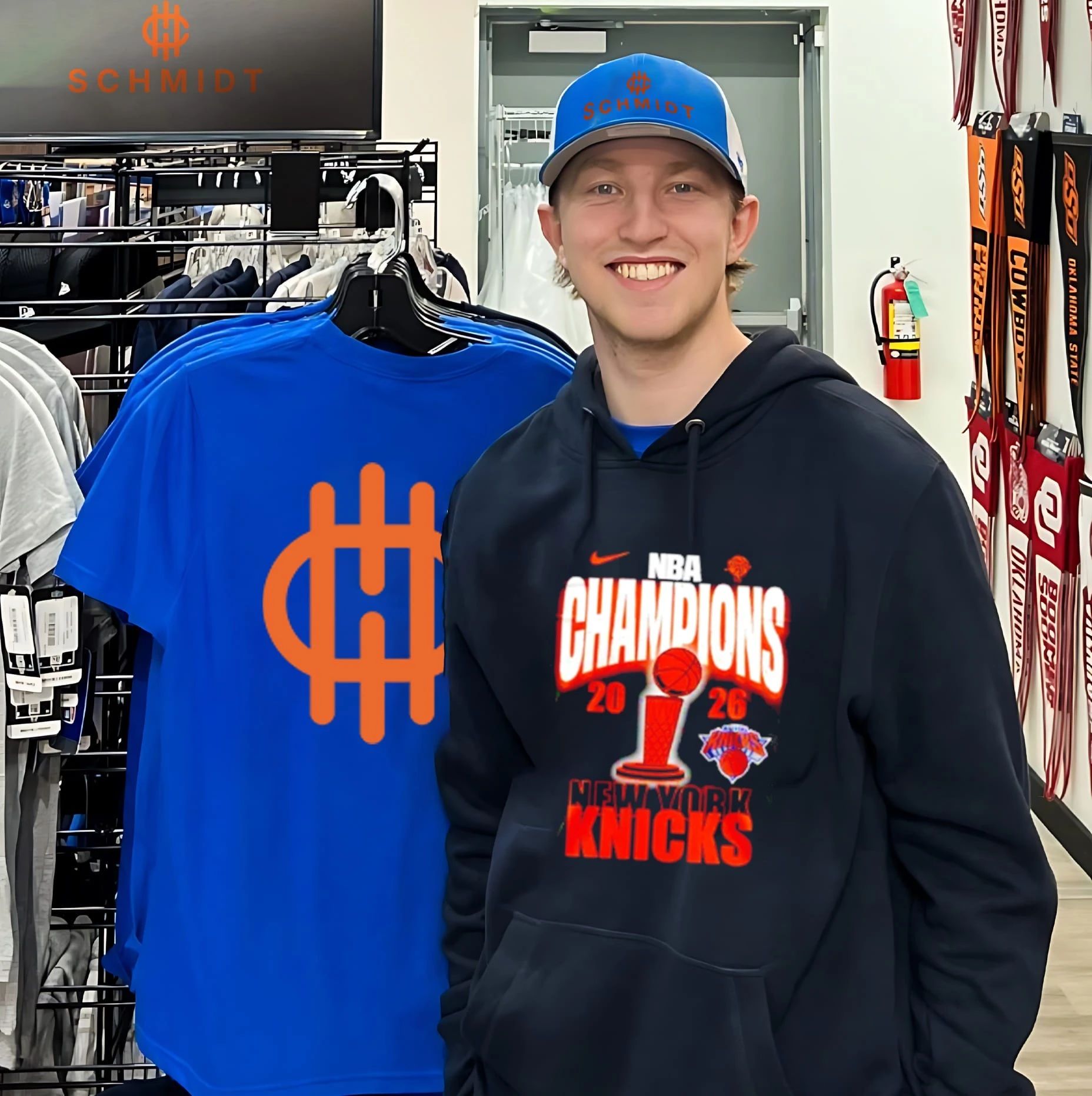 2026 NBA Champions New York Knicks trophy gold shirt