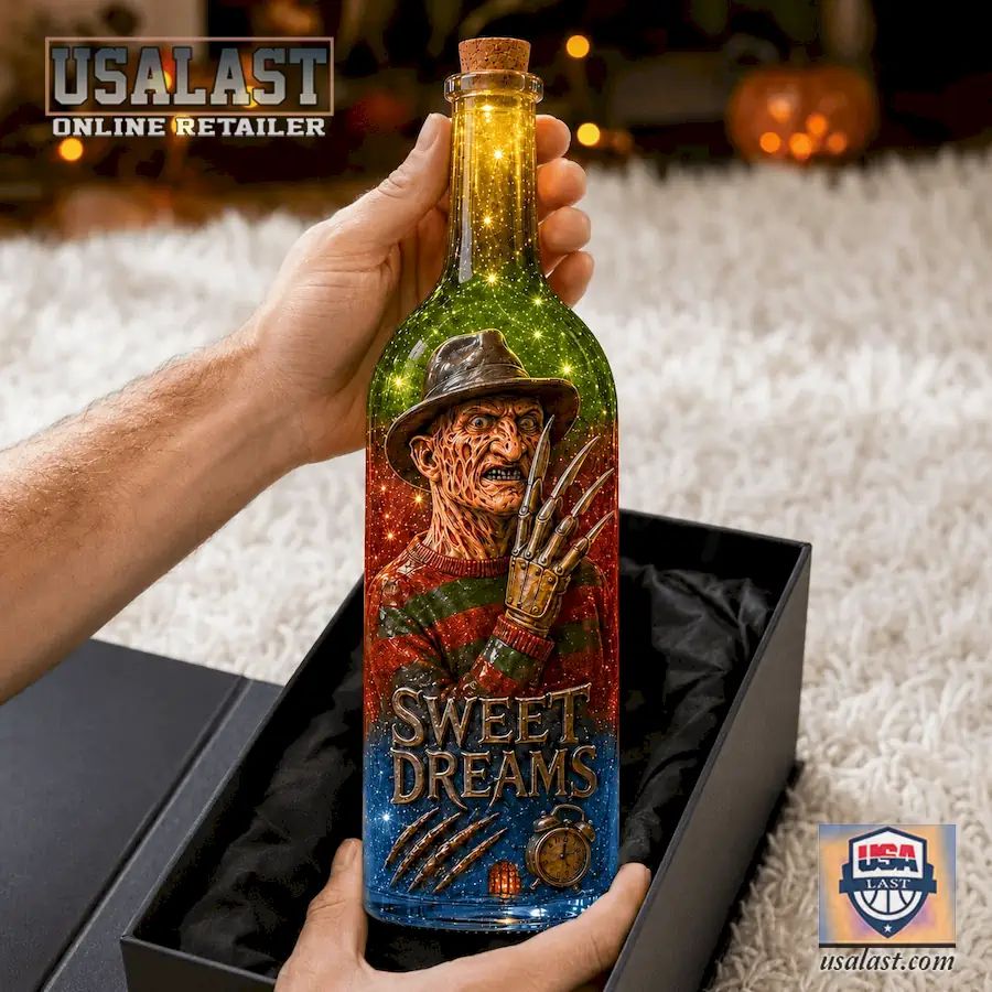 Freddy Krueger Halloween Decor Bottle Lamp