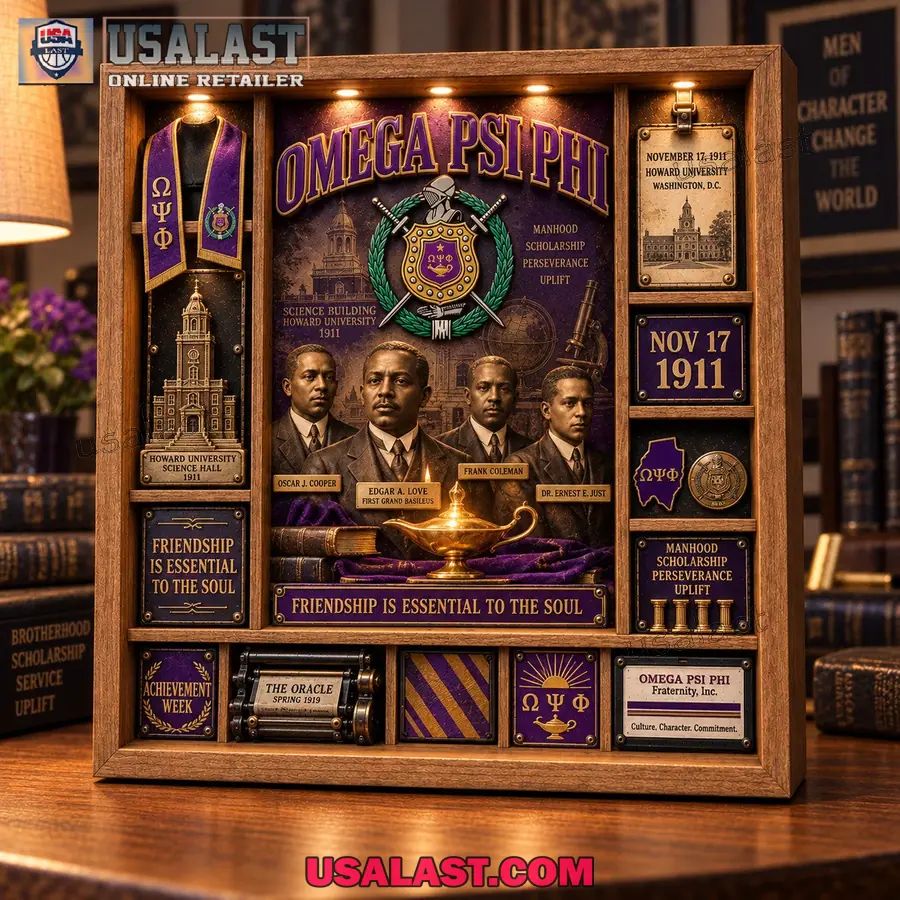 Omega Psi Phi Custom Frame Light Box