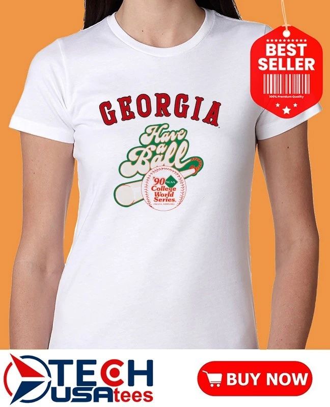 Georgia Bulldogs have a ball 1990 NCAA College World Series shirt