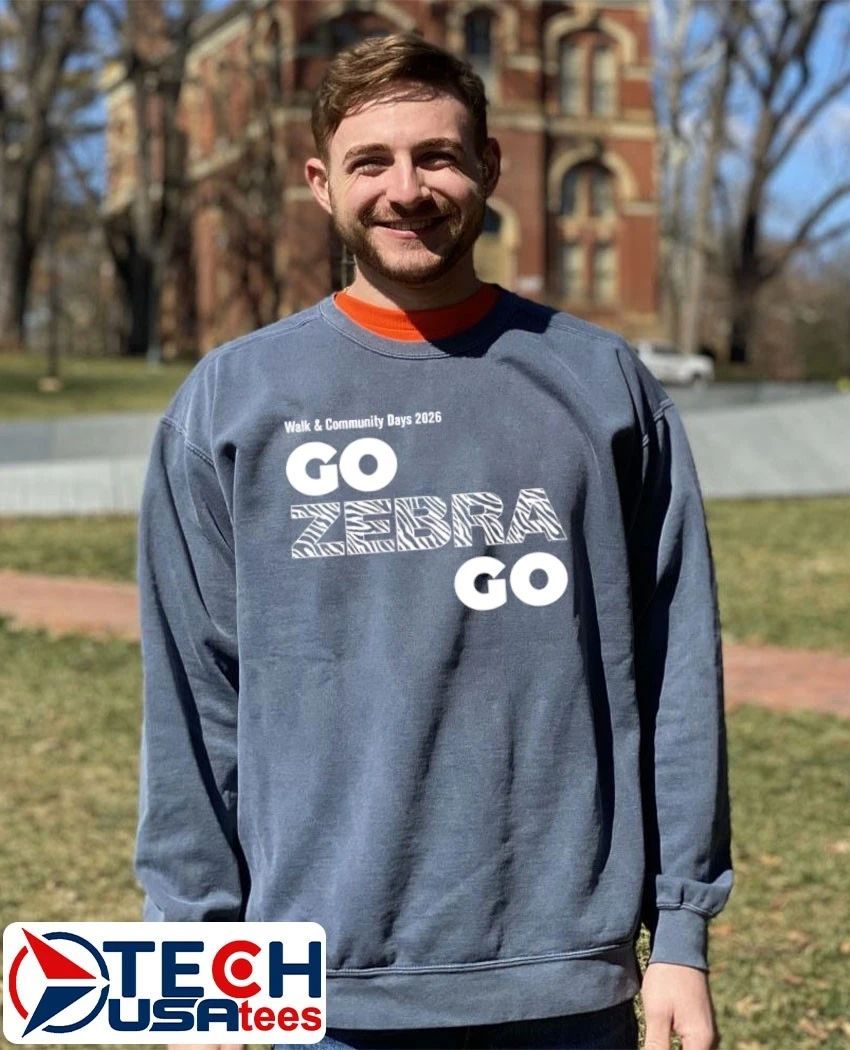 Walk and Community Days 2026 go Zebra go shirt