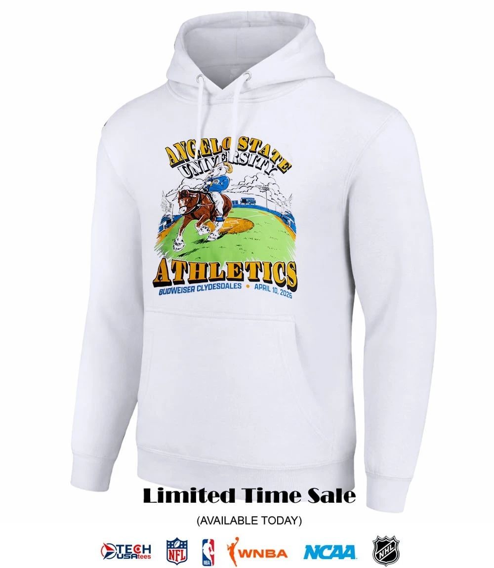 Angelo State University Athletics Budweiser Clydesdales April 10 2026 shirt