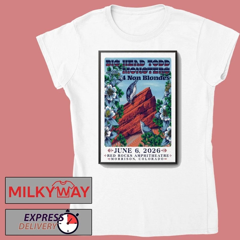 Big Head Todd And The Monsters Jun 6 2026 Red Rocks Amphitheater in Morrison CO Poster shirt