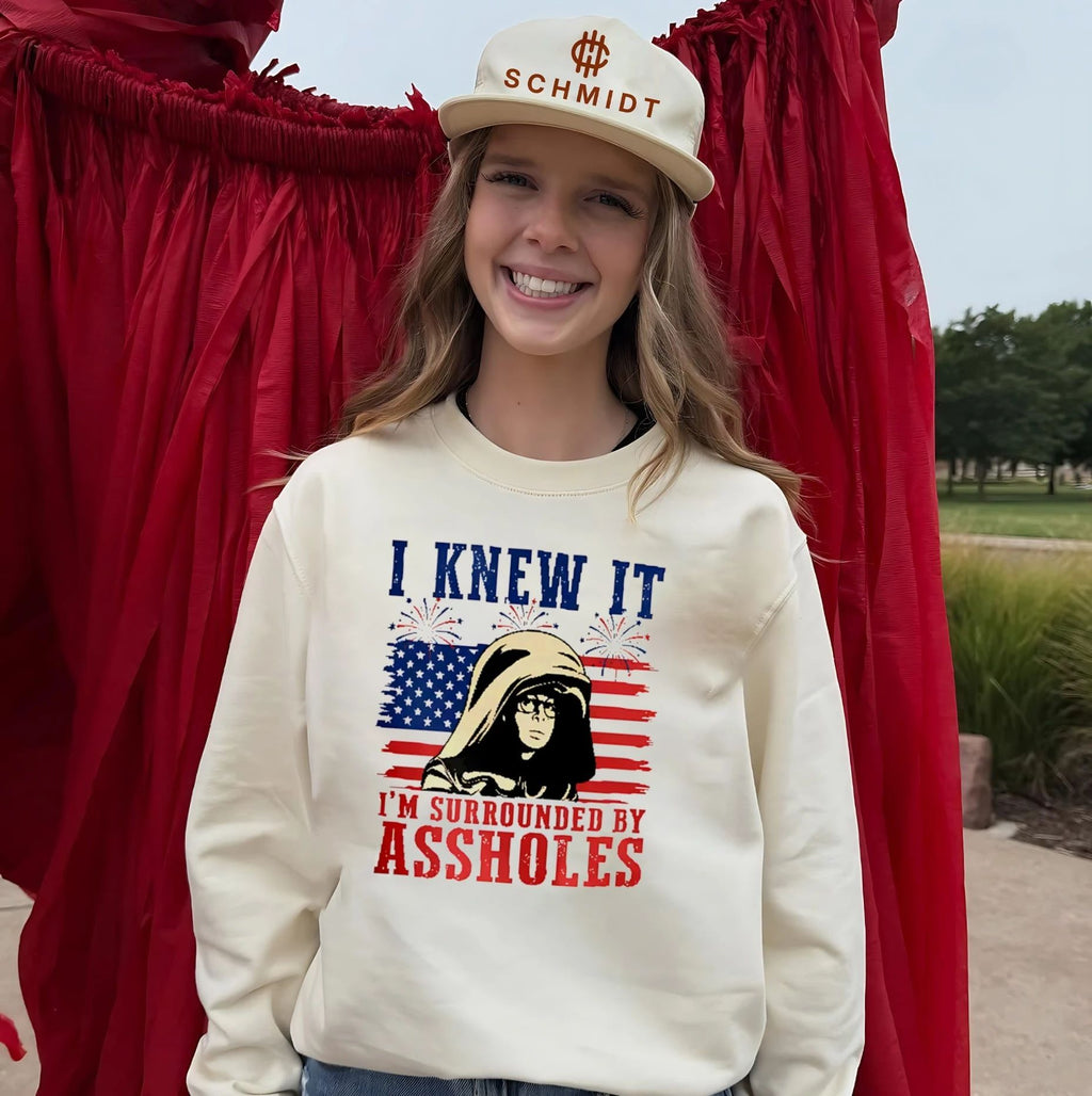 I Knew It I’m Surrounded By Assholes Spaceballs Movie Patriotic 4th of July shirt