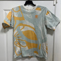 Adidas Originals Graphic T Shirt Mens M Blue Yellow Trefoil Logo Streetwear